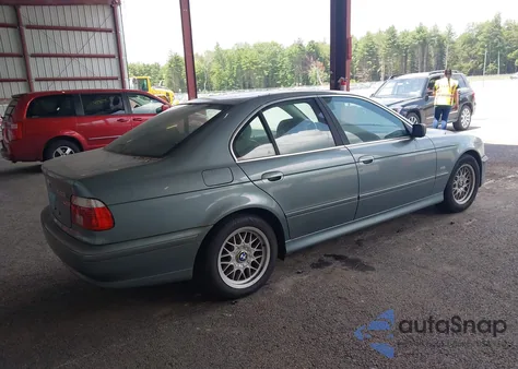 2002 BMW 525Ia из США, поврежденный, VIN WBADT43492GY43345